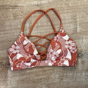 Floral Strappy Sport Bra Top